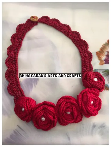 Rose Crochet Necklace
