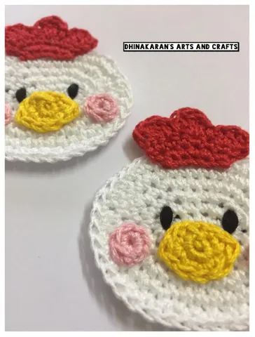 Chicken Crochet HairClips