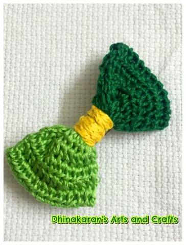 Crochet Bow HairClip-(1)