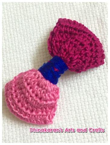 Crochet Bow HairClip-(2)