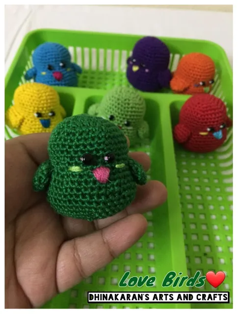 Crochet Love Bird-DARK GREEN