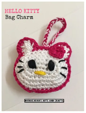 Hello Kitty Crochet Bag Charm