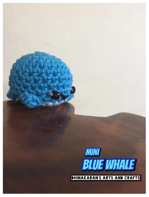 Mini Blue Whale Crochet Soft Toy