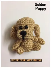 Golden Puppy Miniature Crochet Soft Toy
