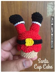 Santa CupCake Crochet Soft Toy