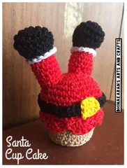 Santa CupCake Crochet Soft Toy