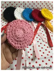 Crochet Bun Cover-PINK
