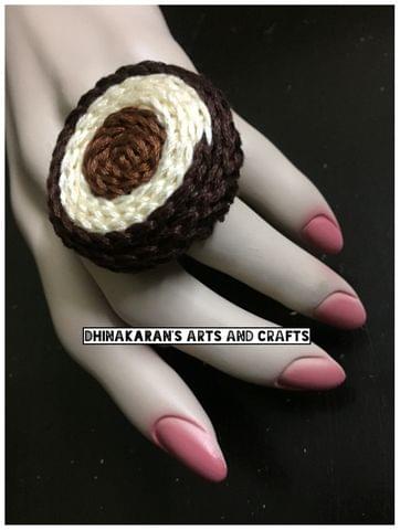 Polka Crochet Finger Ring-(7)