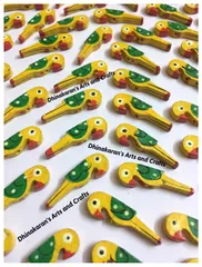 Quirky Yellow Parrot Buttons