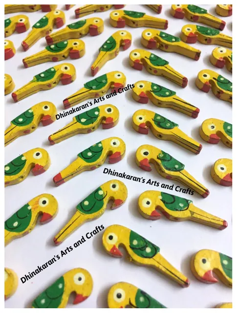 Quirky Yellow Parrot Buttons