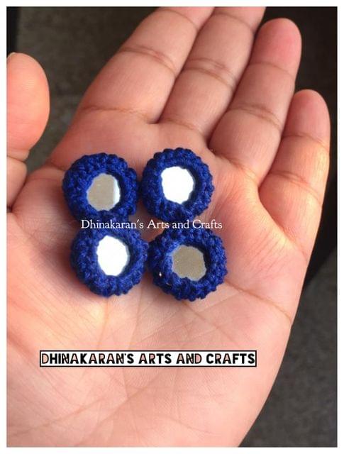 DARK BLUE Mini Kutchwork Mirror Buttons