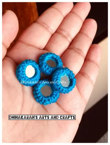ROYAL BLUE Mini Kutchwork Mirror Buttons