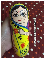 Indian Naari Nesting Doll-YELLOW