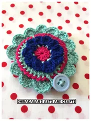 Floral Crochet Pocket Mirror-(4)
