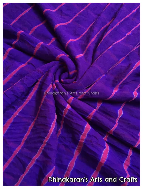 Purple Georgette Lehariya Fabric