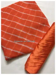 Orange Lehariya Saree