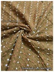 KHAKHI Bandhani Fabric