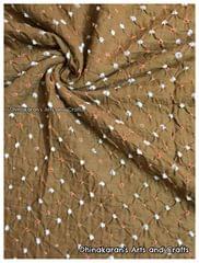 KHAKHI Bandhani Fabric