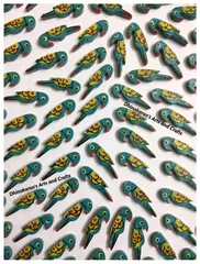 Turquoise Parrot Buttons