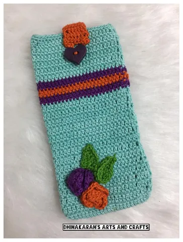 Mint Crochet Phone Cover