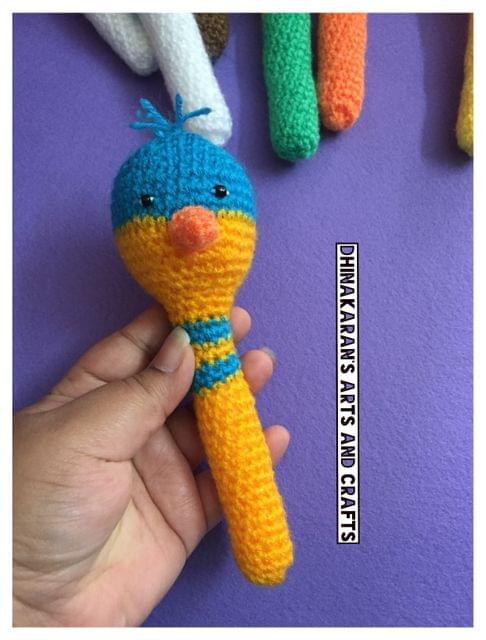 Birdie Crochet Baby Rattle