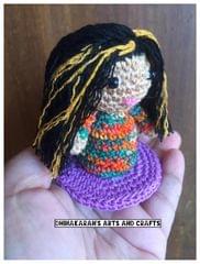 Modern Girl Miniature Crochet Soft Toy