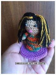 Modern Girl Miniature Crochet Soft Toy