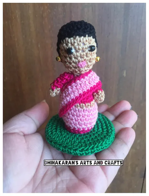 Saree Naari Miniature Crochet Soft Toy