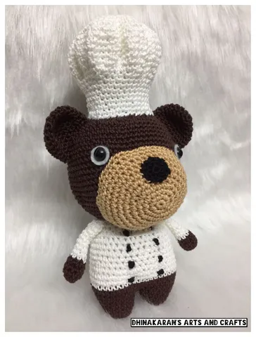 Chef Bear Crochet Soft Toy