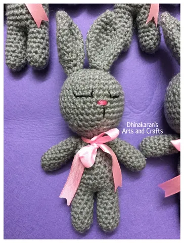 Bunny Crochet Soft Toy-GREY