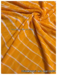 Mango Yellow Georgette Lehariya Fabric