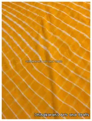 Mango Yellow Georgette Lehariya Fabric