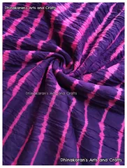 Purple Cotton Lehariya Fabric