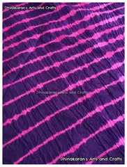 Purple Cotton Lehariya Fabric