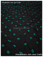 EMERALD BLACK Bandhani Fabric