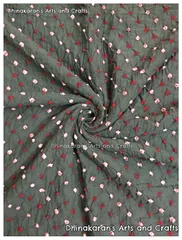 HOT GREY Bandhani Fabric