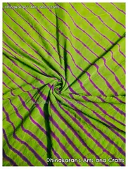 Mehndi Green Georgette Lehariya Fabric