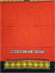 Indian Red n Black Double Color Kutchwork Blouse Piece