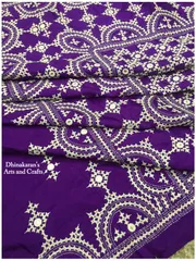 Purple Kutchwork Saree