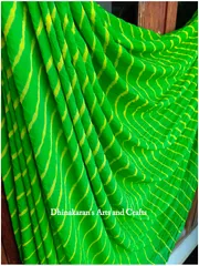 Green Lehariya Saree