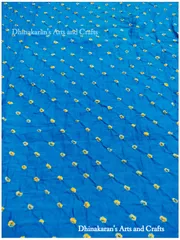 SKY BLUE Bandhani Fabric