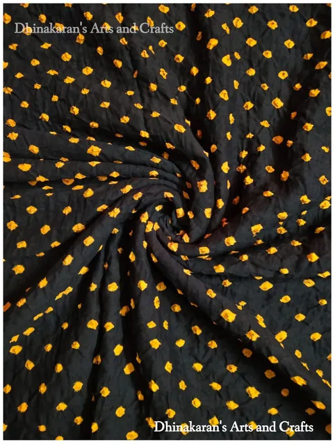 KOHINOOR BLACK Bandhani Fabric