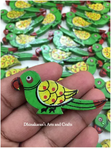 Green Big Parrot Buttons