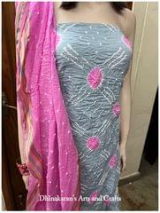 Pastels Bandhani Dress Material