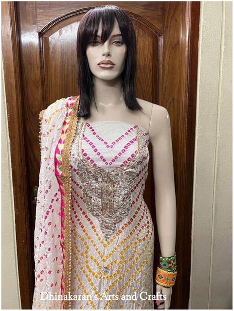 Gota Patti Bandhani Dress Material
