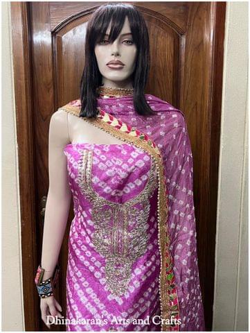 Gota Patti Bandhani Dress Material