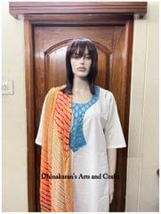 Pastel Orange Multicolor Lehariya Dupatta