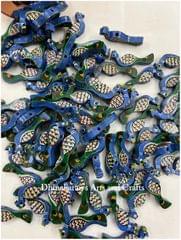 Dark Blue Peacock Buttons