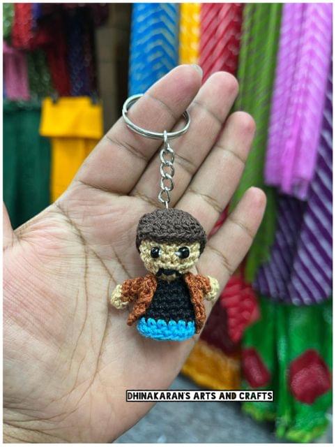 Detective Crochet Keychain