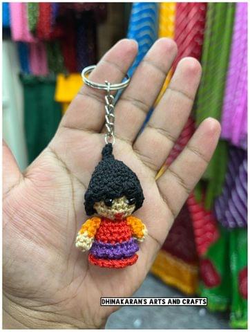 Doll Crochet Keychain
